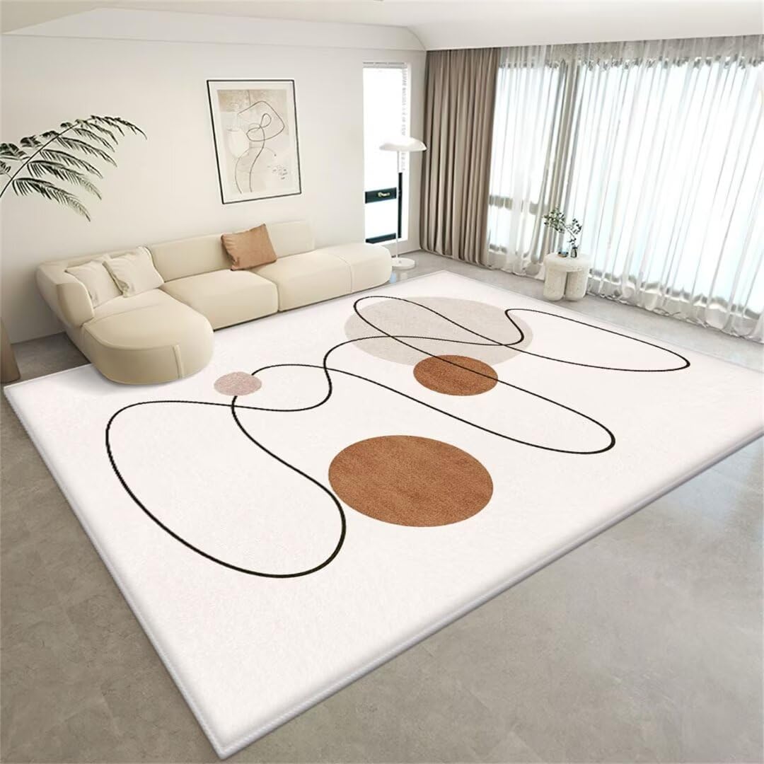 Descente de lit chambre et tapis entree interieur au design minimaliste
