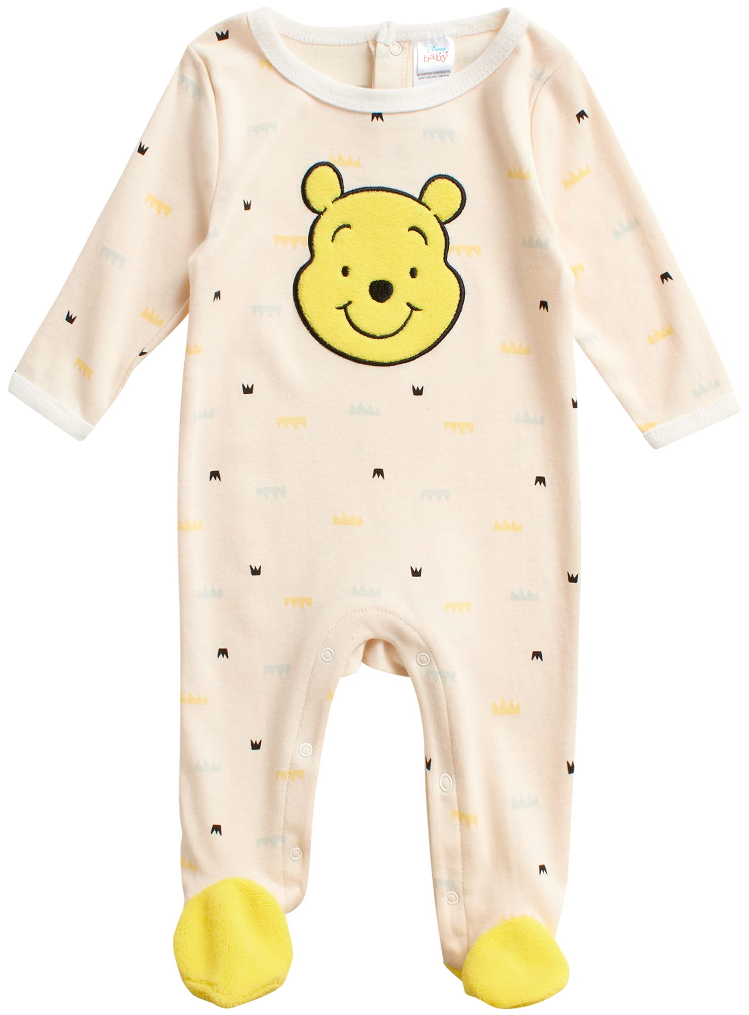 Disney Baby Boys’ Mickey Mouse Coveralls – Fleece Sleep N’ Play Romper Jumpsuit