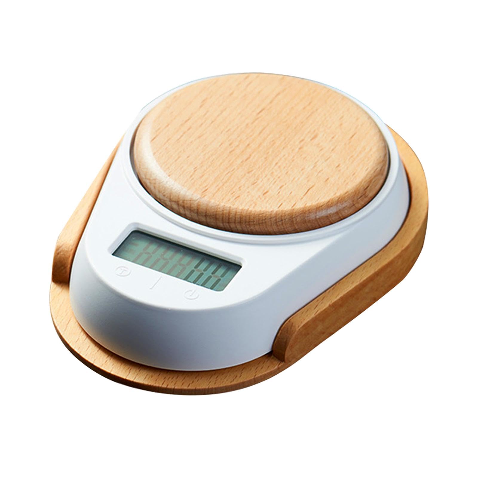 de Bolsillo Mini de Cocina 500G 0.1G Decoración Preparación de Té de Té Portátil Multiusos Pesaje de Hojas de Té para, Blanco con bandeja, tal como se describe