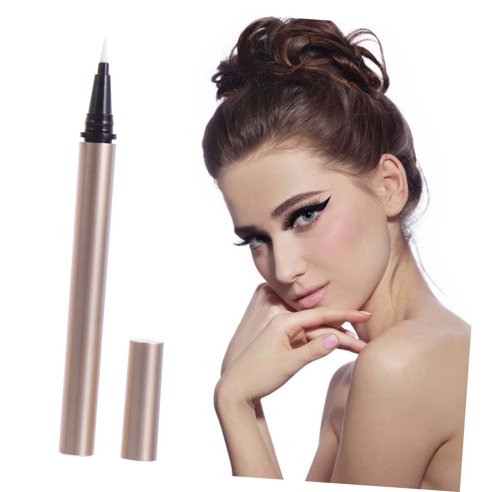 Tubo Eyeliner Ricaricabile 1ml in Plastica Oro, 5 Pezzi | Formato Compatto da 1ml, Confezione da Cinque, Adatto a Grossisti Cosmetici e Mercati, Portatile