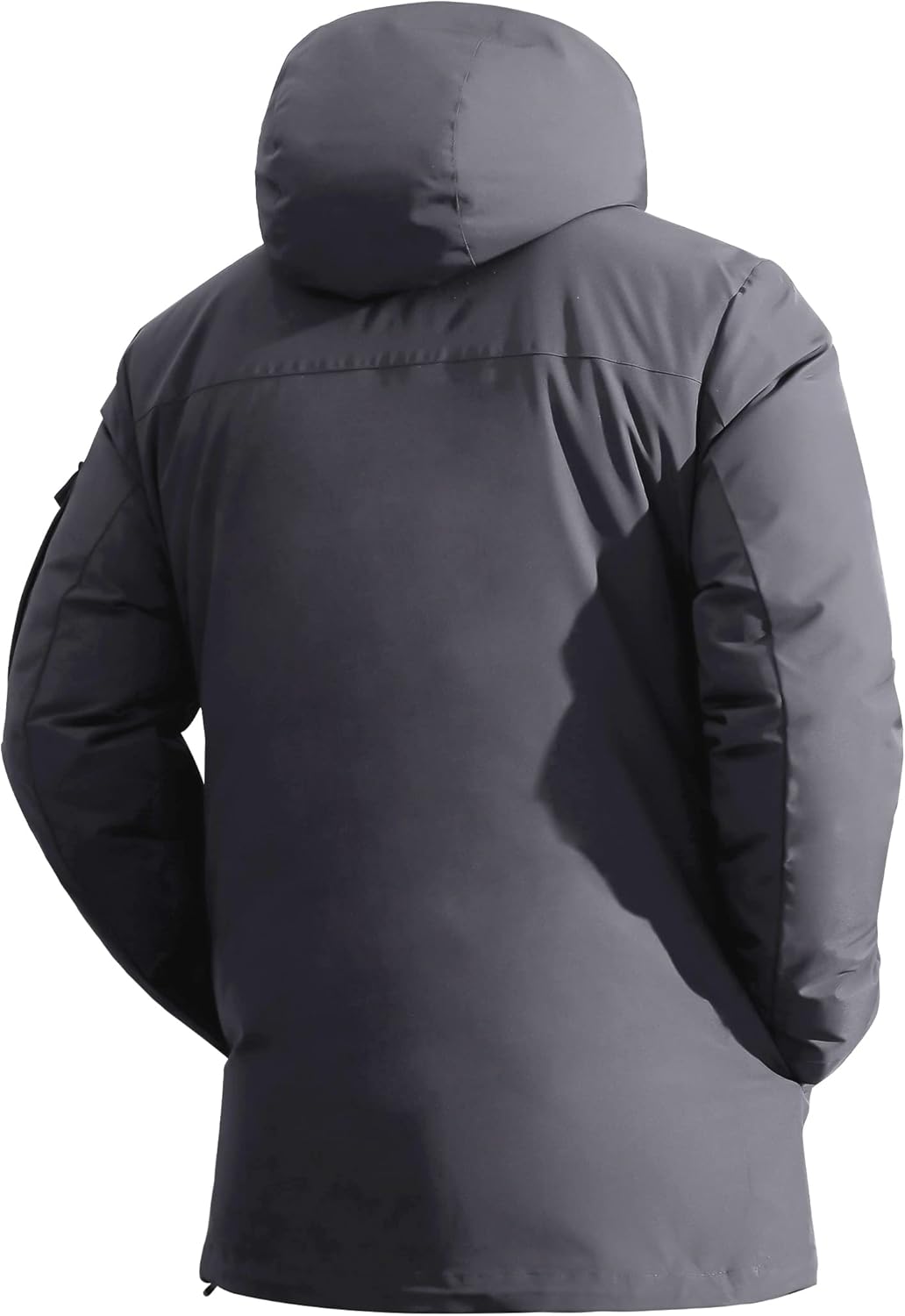 Pioneer Camp Men's Winter Coat Waterproof Fleece Lined Warm Winter Jacket with 9 Pockets Insulated Windproof Hooded Parka - Image 2