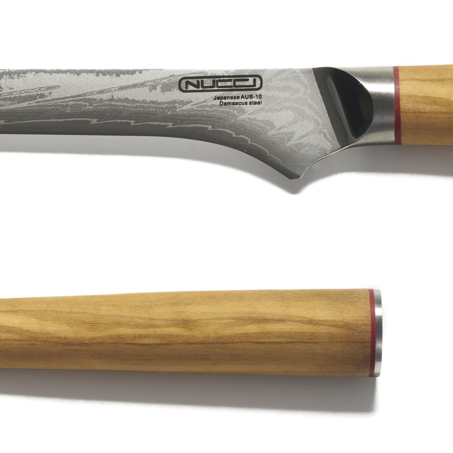 CLASSE ITALY Coltello Disosso cm 13 in Acciaio Giapponese AUS 10 a 67 strati, Affilato a mano, Manico in Olivo, Panno pulizia incluso