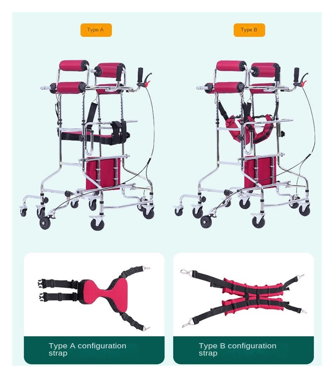 Urządzenie rehabilitacyjne 8 Kółek Walker Assist Urządzenie Do Rehabilitacji Chodzenia Chodziki Anty-do Tyłu Rollover Półka Narzędzie Osoby W Podeszłym Wieku Udar Hemiplegia Walker Rękawice robota z k