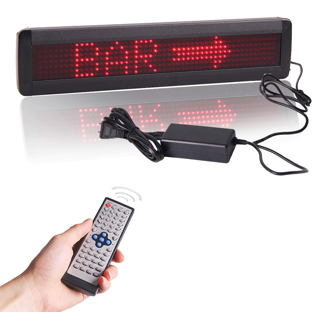 Buy Programmable LED Sign, High Resolution Scrolling LED Sign, Red LED Message Board with Remote