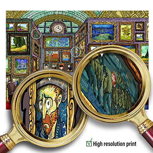 Rompecabezas Antelope de 1000 piezas para adultos: Viaje en el tiempo de Van Gogh al Museo de Orsay, ilustración oficial de Alireza Karimi Moghaddam miniatura 6