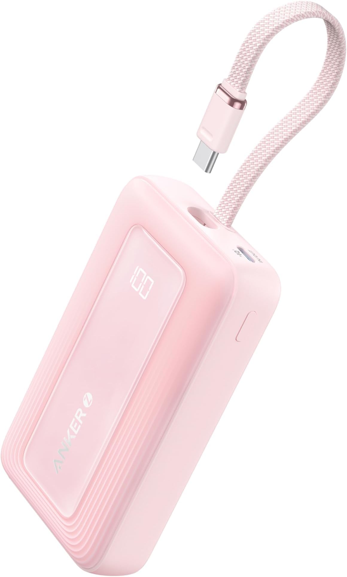 Portable Charger, 10,000mAh 30W Power Bank, USB-C in and Out Fast Charging Battery Pack, Travel Essential Phone Power Bank, for iPhone 17/16, Galaxy and More (Pink, 10000, Milliamp Hours)