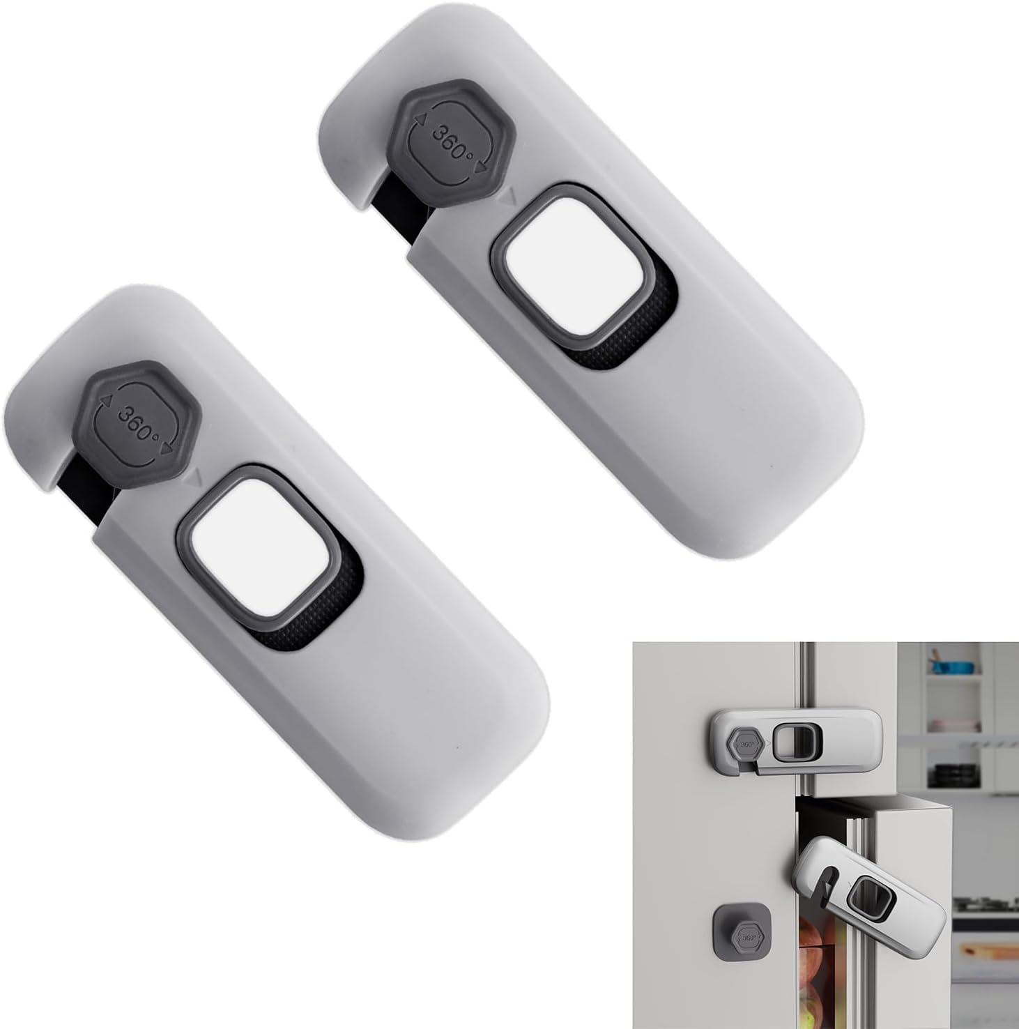 Fridge Lock, Easy To Install Fridge Locks For Children Fridge Locks No Tools Need Or Drill Fridge Child Lock Apply To Max 1 Inch25mm Sealing Strip Grey I911950414