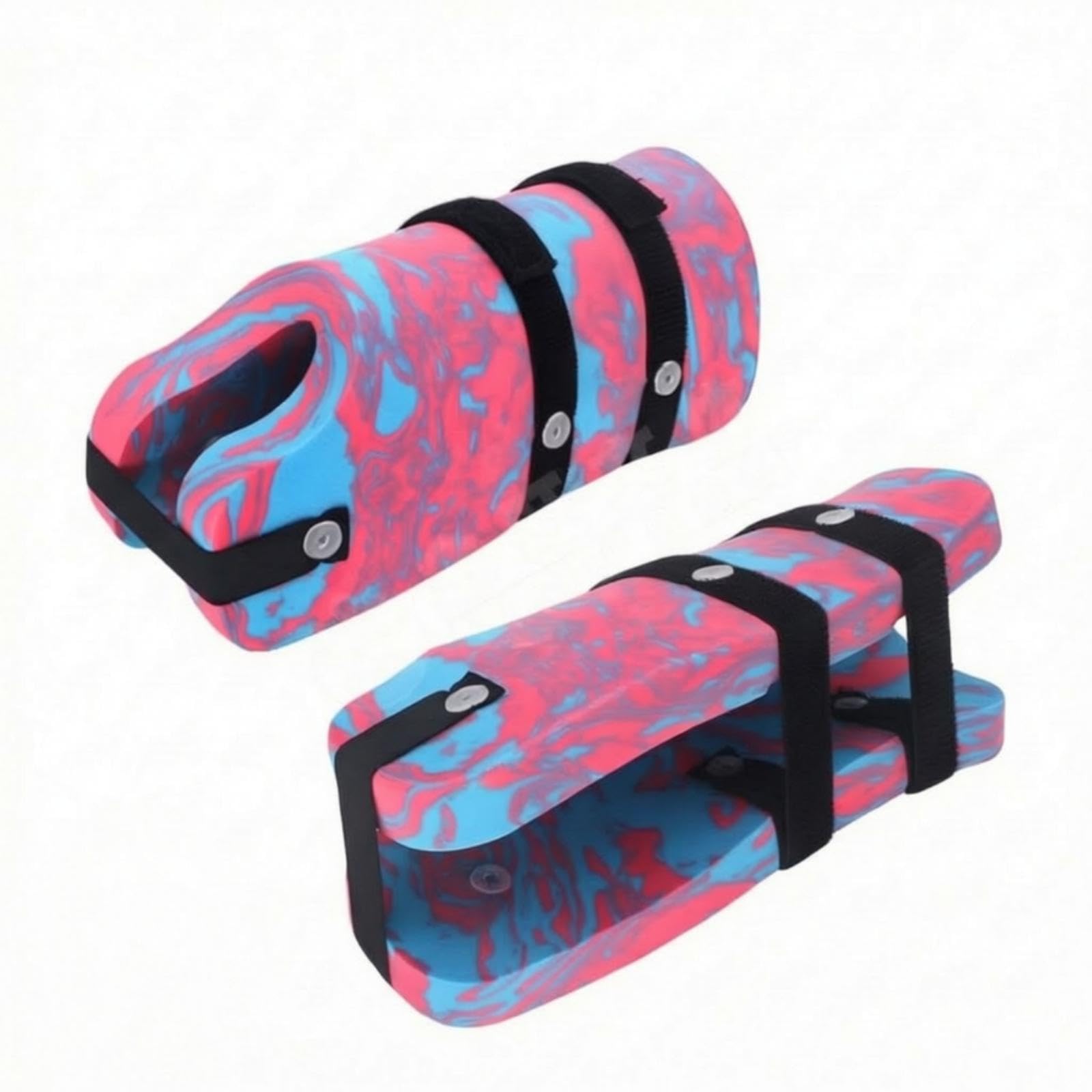 Swim Cuffs with Straps Adjustable Aquatic Leg Cuffs Soft Flotation Sleeves for Beginners, Swimmers, Pool Training Blue Red Camo Long | Training Aids | Swimming | Water Sports-image-16