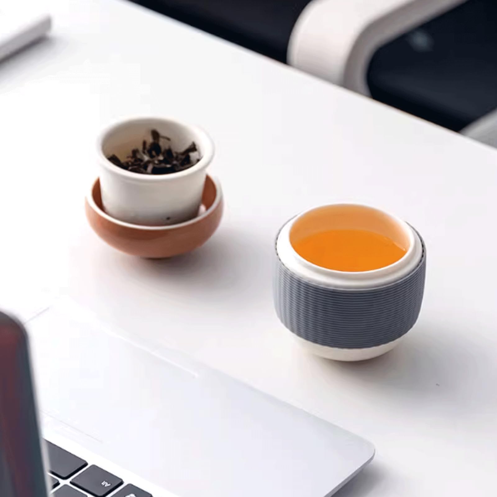 Ensembles de thé de voyage en forme de noix, infuseur à thé en feuilles mobiles, ensembles de thé de voyage avec filtre à thé pour le bureau et l'extérieur