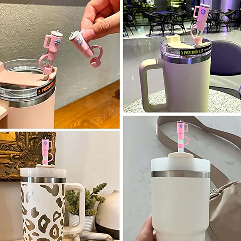 Lot De 4 Capuchons De Paille Pour Tasse Stanley - 10 Mm