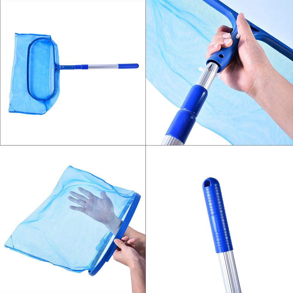 Epuisette Piscine HUIKJI Épuisette De Piscine Avec Manche Télescopique Réglable En Aluminium De 41,3 Cm, Filet à Mailles Fines Pour Nettoyer La Surface Des Piscines Epuisette Spa