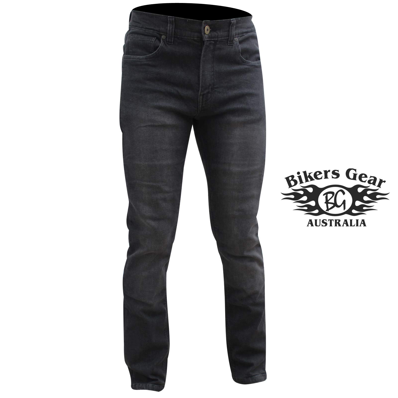 Jeans Moto Uomo Bikers Gear Australia Stone Wash Blu | Fodera Kevlar E Protezioni CE