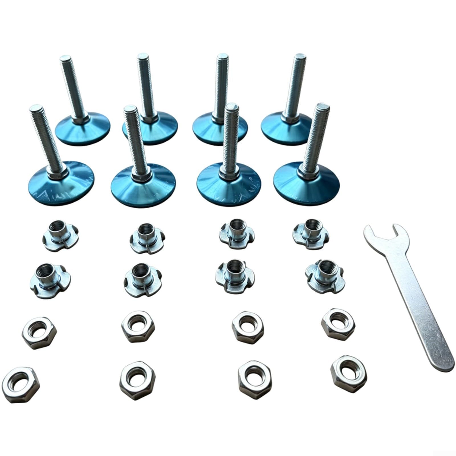Patas para muebles de acero inoxidable ajustables con rosca M8 para sofás