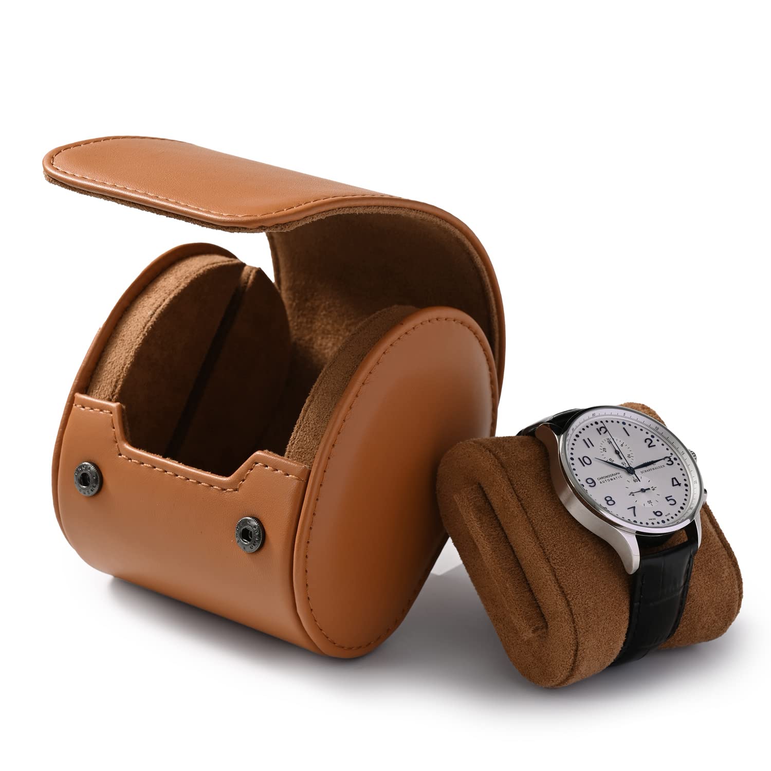 Oirlv Luxus PU Leder Uhrenrolle Uhrenbox Für Geschenkbox Weihnachten Jubiläum Geburtstag(Braun)