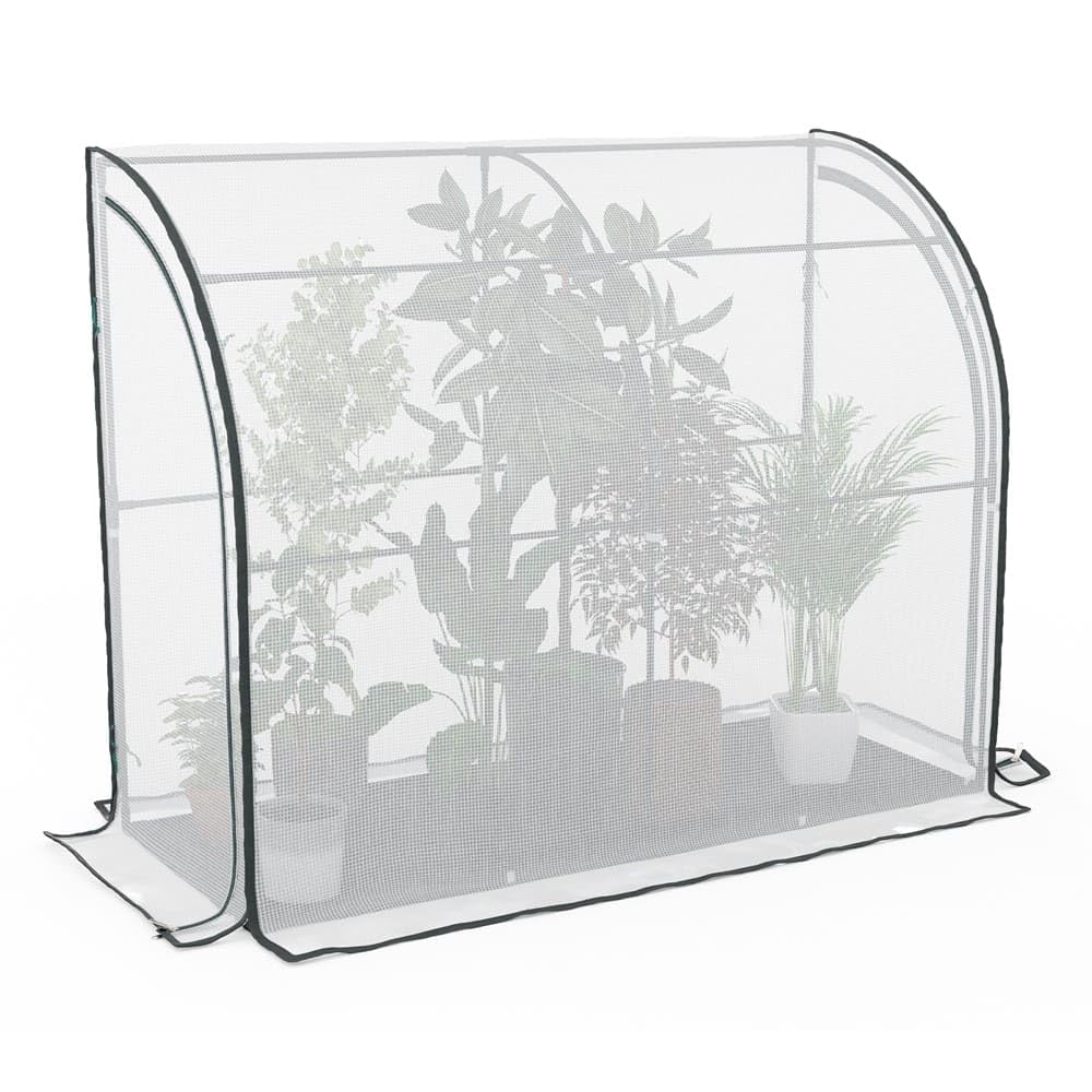 TERRE JARDIN Serre de Jardin 4 Saisons - Serre d'Hivernage Bâche Imperméable Renforcée - Anti-intempéries et UV - Structure en Acier Robuste - Légumes Plantes - 200 x 100 x 200 - Transparent