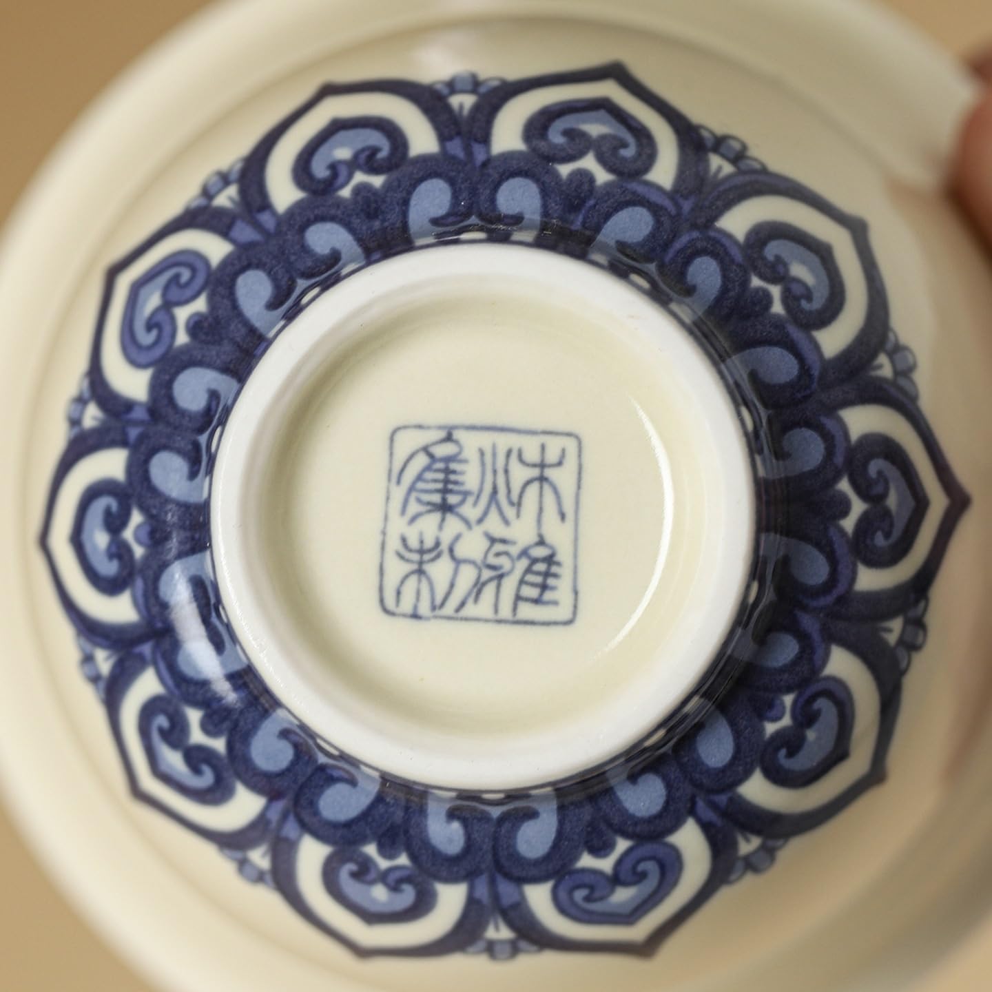 Taza de té Loto Azul cerámica for el hogar Maestra Juego Kung Fu Estilo Chino for Beber Contenedor remojo