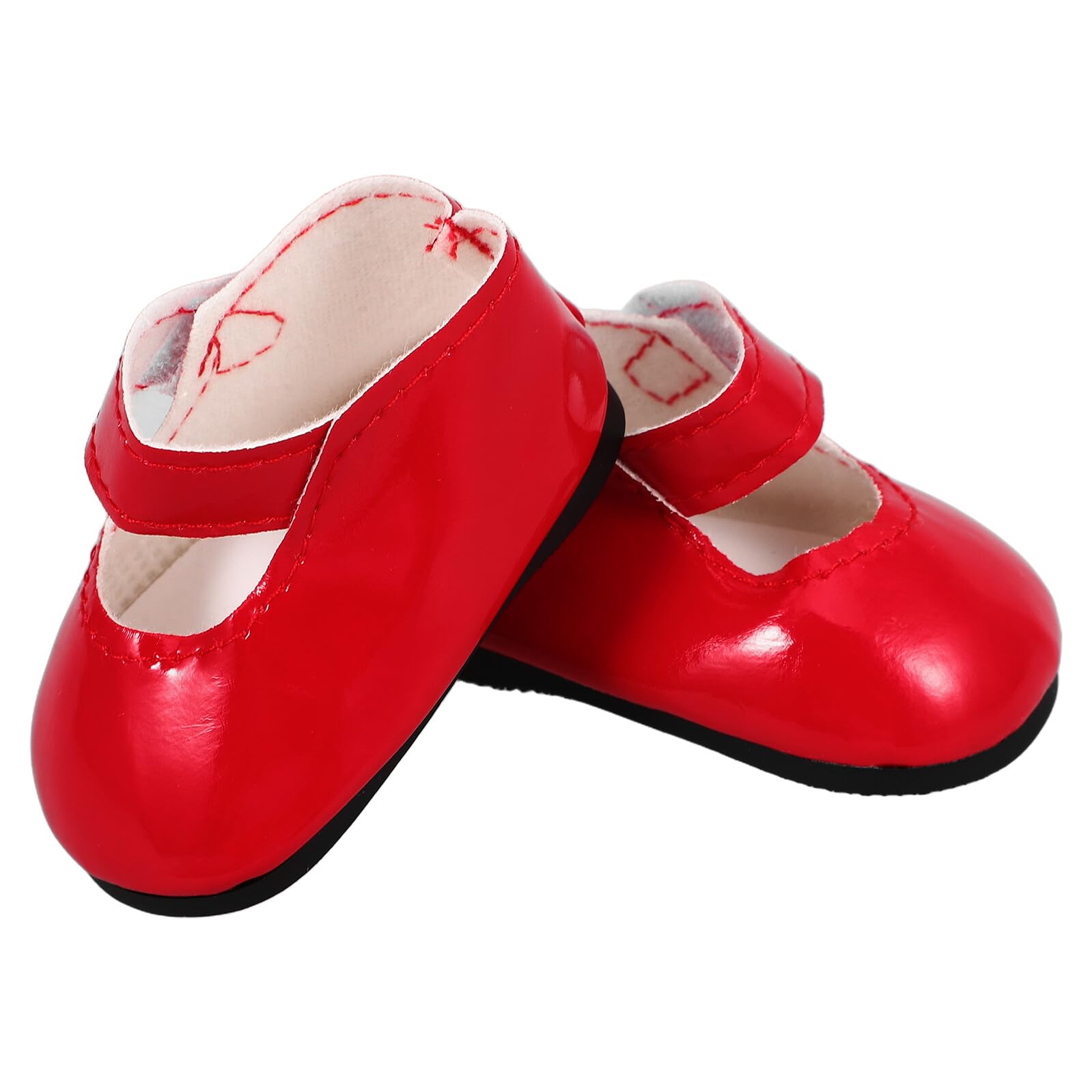 Scarpe per Bambole Rosse in Pu Design Miniatura che Migliorano L'aspetto della Bambola, per Occasioni Speciali e Compleanni