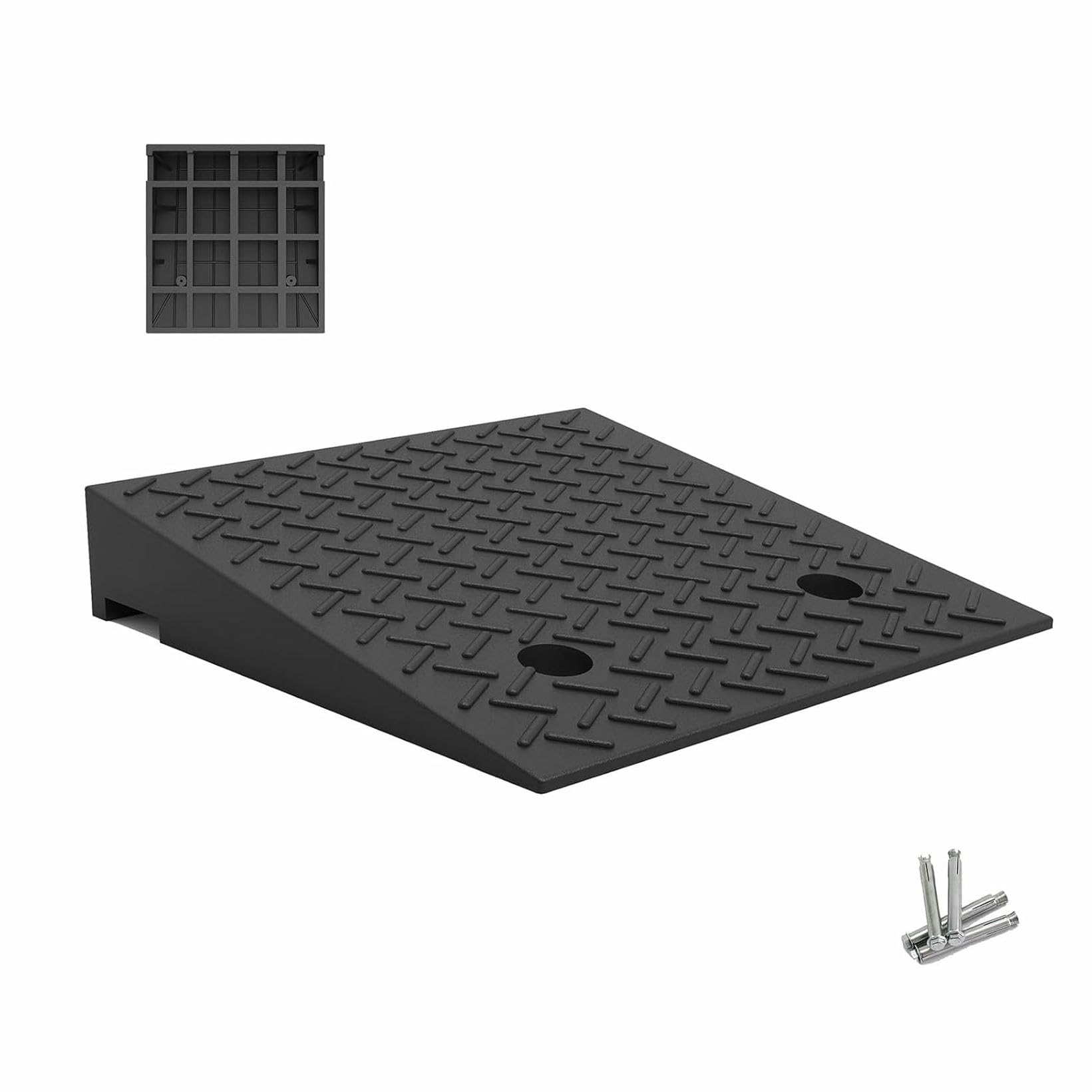 Rampa De Goma, 9-21 Cm Rampa De Umbral De Altura De Elevación, Rampas De Paso para Vehículos Sillas De Ruedas Motocicletas Bicicletas Trolley Scooter (50x50x9cm)