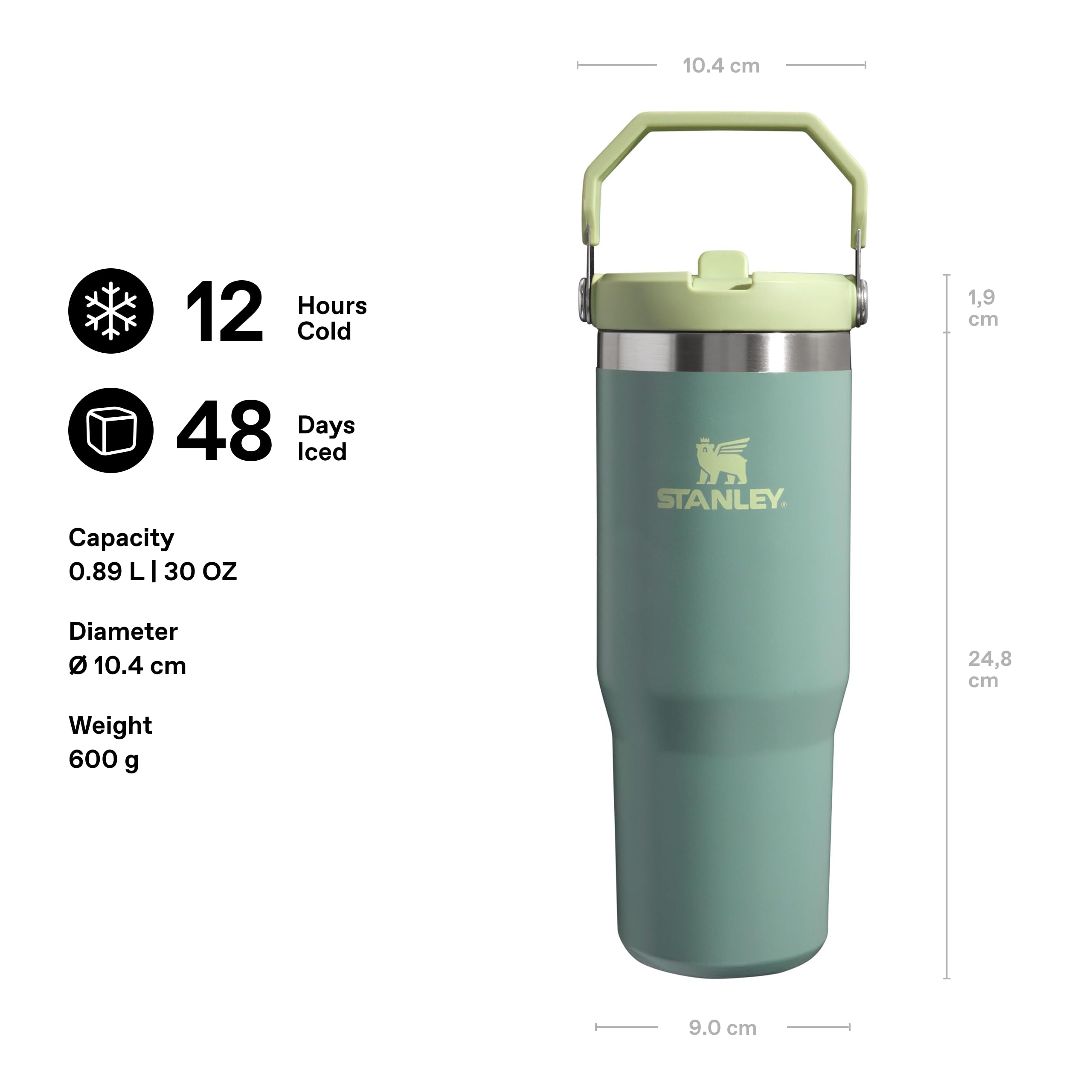 Stanley 1913 Flip Straw Tumbler Gourde Avec Paille 0.89L - Shale