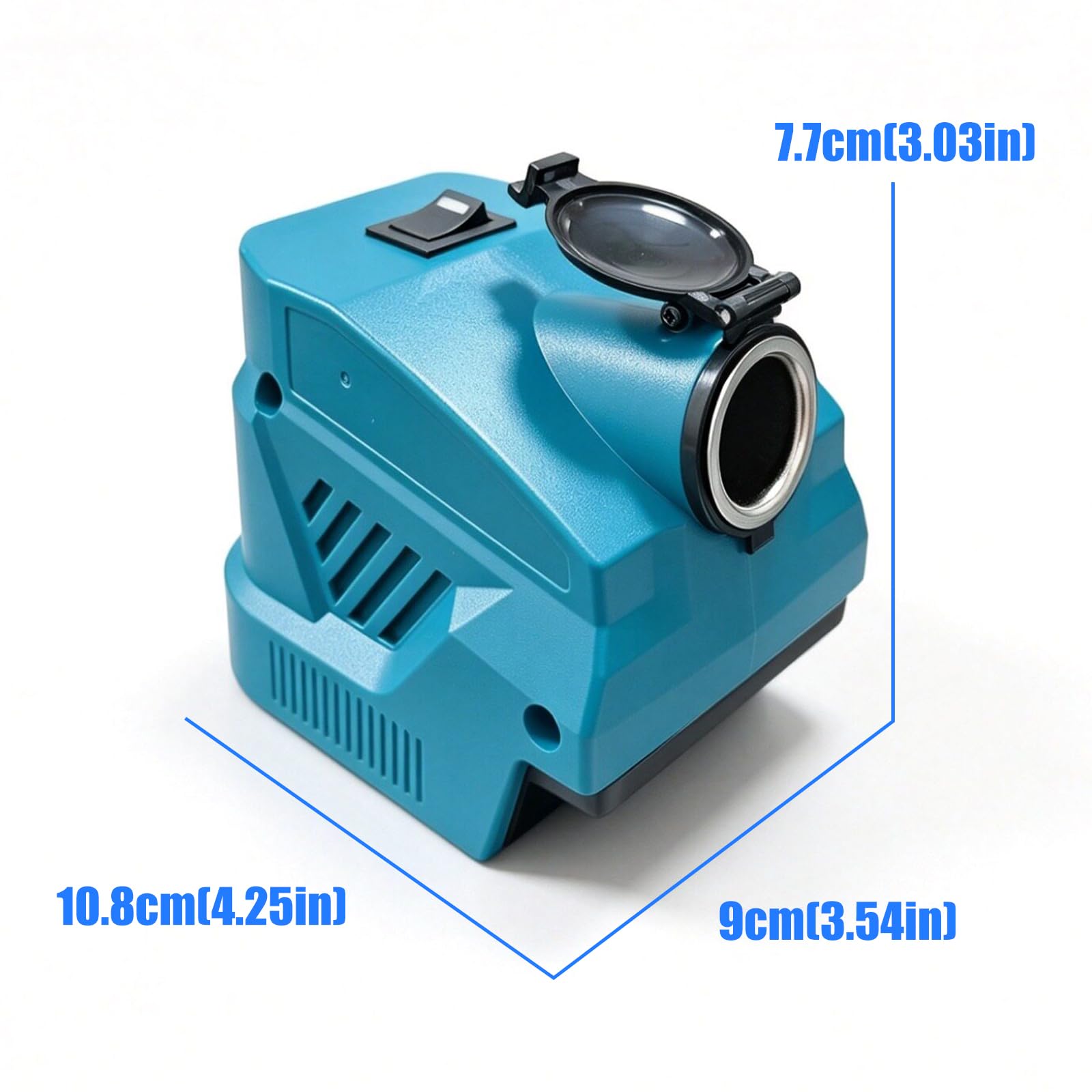 Convertidor de enchufe portátil de 12 V, baterías de herramientas, adaptador de luz LED con carcasa ABS, fuente de alimentación temporal para camping, reparación, respaldo de vehículos
