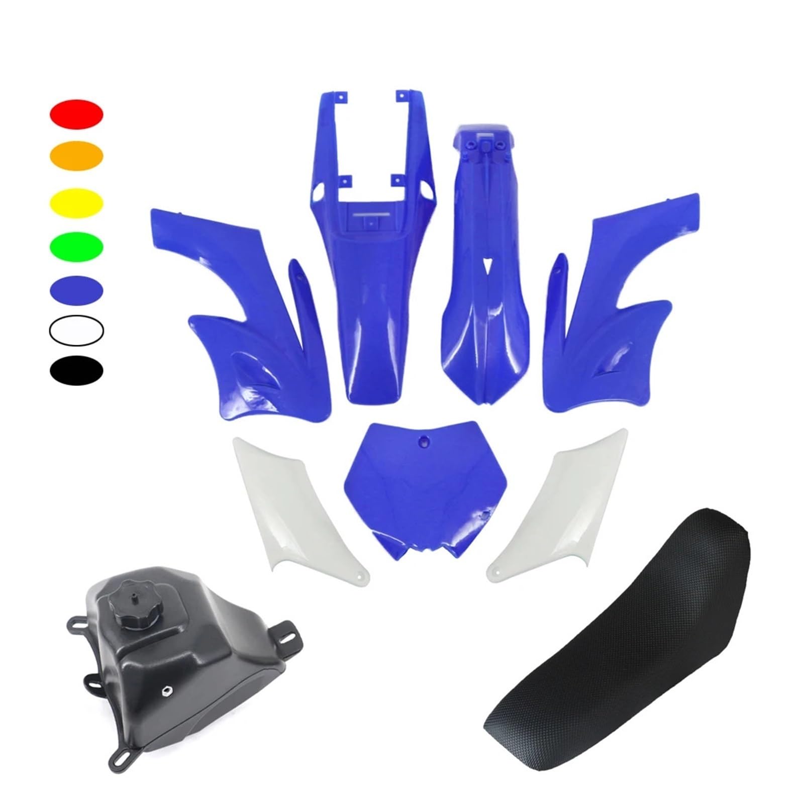 carénage arrière Moto Kits De Carénage Couvercle en Plastique Garde-Boue Sièges Réservoirs Carburant À Gaz Moteur pour 47 49cc 2 Temps Dirt Pocket Bike Moto Capot Arrière