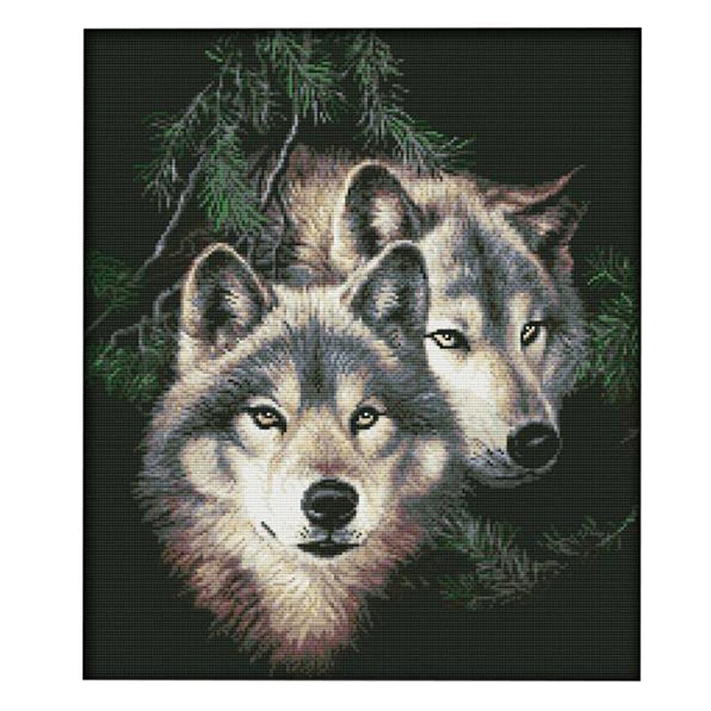 LOOM TREE 14CT Cross Stitch Kits Two Wolves Pattern Christmas Gift Stamped Needlecrafts & Yarn | Embroidery & Cross Stitch | Hand Embroidery Kits | Cross Stitch Kits-image-34