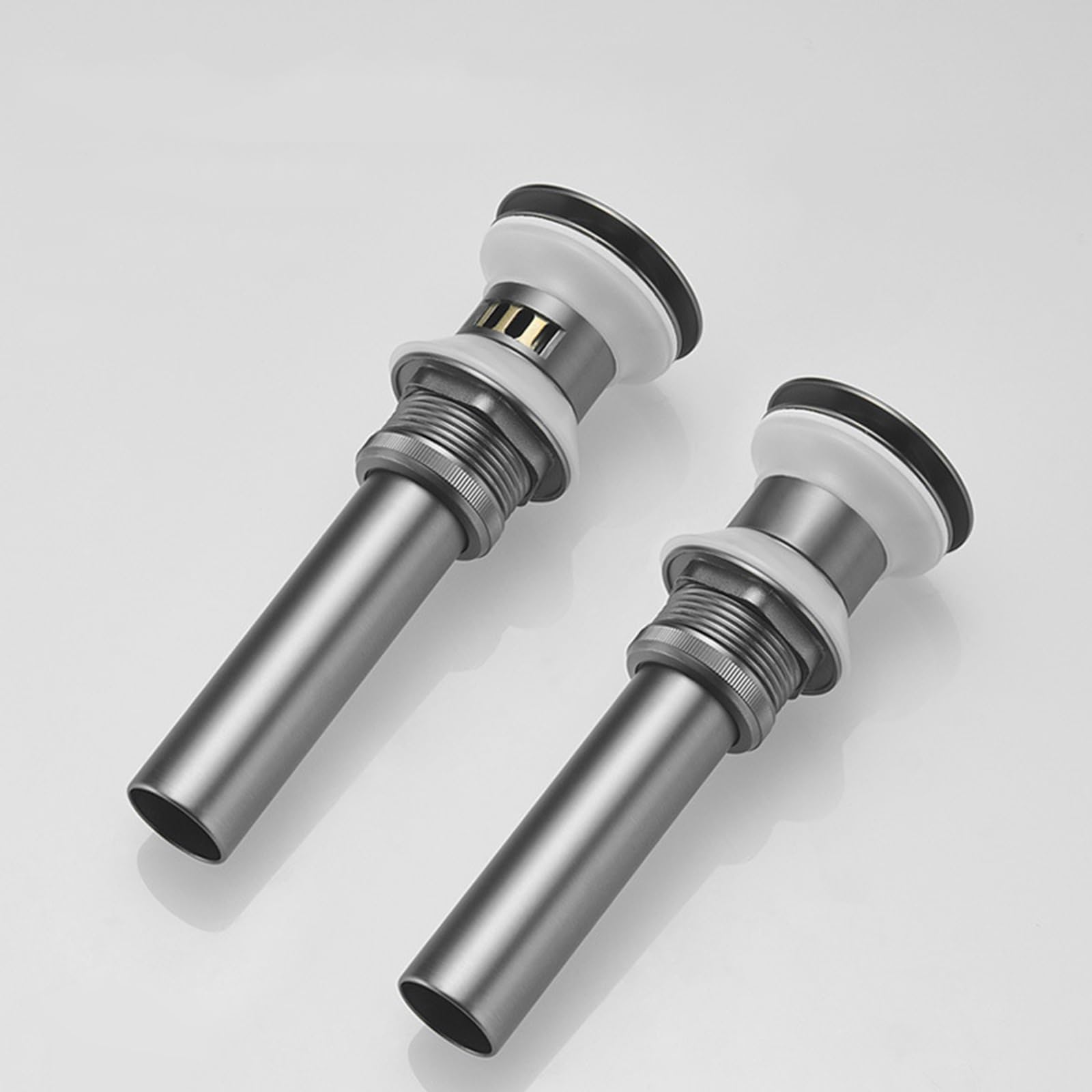 Bonde Clic Clac Sans Trop Plein, Bonde De Lavabo Bonde Clic Clac, Bonde De Lavabo Pop-Up, Bonde De Lavabo A Visser, Tout Cuivre,gris Pistolet,Pas De Trou De Trop-plein