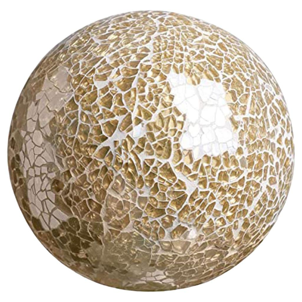 LOVIVER Mosaico Sfera Sfere 8 cm Articoli per la casa Centrotavola Set Sfere Decorative Sfera Decorativa Globo per Ornamenti Tavolino Decor Festival Soggiorno - Oro 3 Pezzi