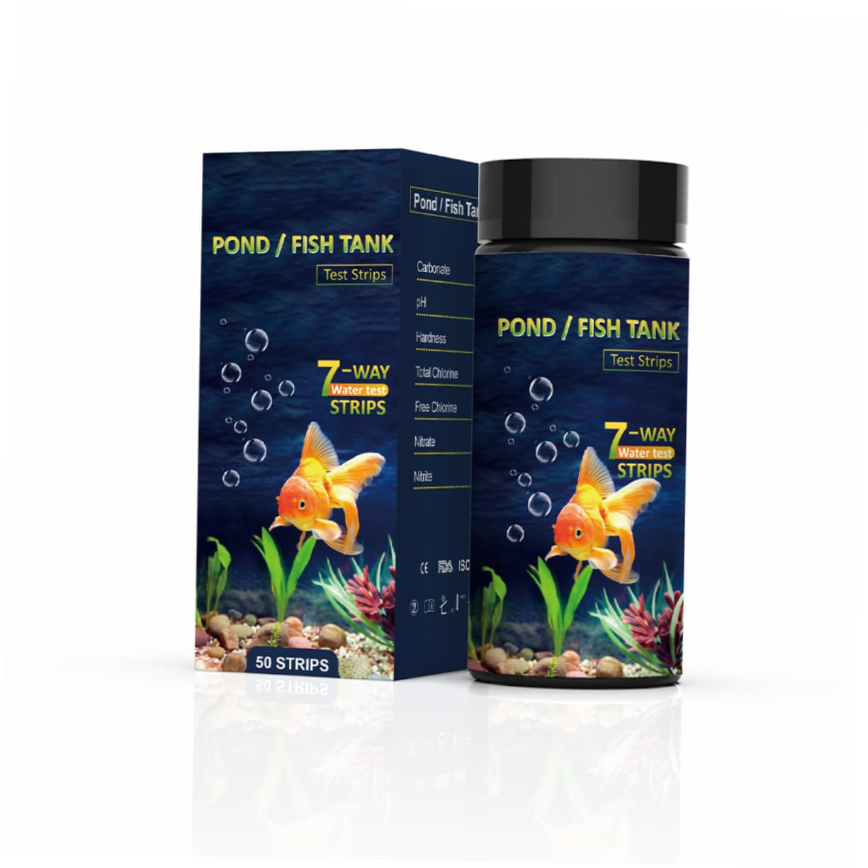 4 Sätze Teststreifen Für Die Wasserqualität Fisch Wassertest Bausatz Aquarium Pool Teststreifen Erkennung Für Poolwasser Testen Tank Tester Für Wasser Pvc 50 Stück * 4