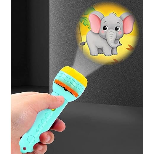 LISHER Mini Projector Torch 6 Slides Multicolor