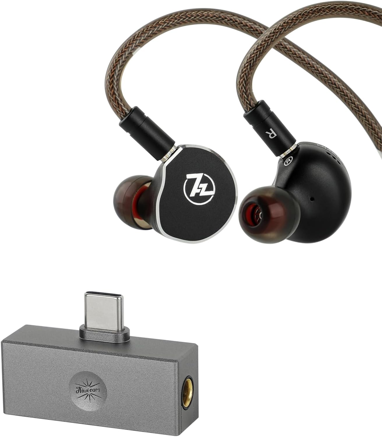 Linsoul 7Hz x Crinacle: Diablo/Divine in-Ear Monitors,14.5mm Planar Magnetic Driver IEM + Kiwi Ears Allegro Mini Portable IEM DAC, in Ear Monitor Amplifier