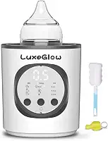 Aquecedor rápido de mamadeira para leite materno e fórmula, controle inteligente de temperatura para preservar os nutrientes mais completos no leite materno, multifuncional LuxeGlow 10 em 1 para todas