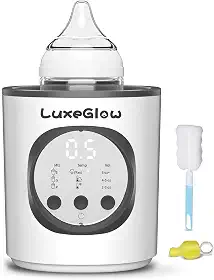 Aquecedor rápido de mamadeira para leite materno e fórmula, controle inteligente de temperatura para preservar os nutrientes mais completos no leite materno, multifuncional LuxeGlow 10 em 1 para todas