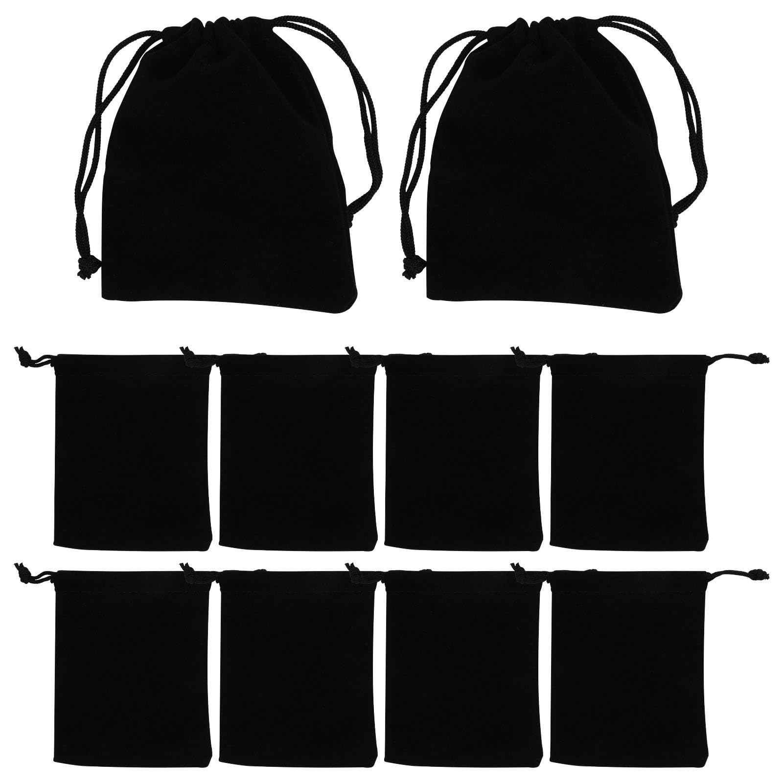 Sacs en velours avec cordons de serrage GDFYMI noirs 7,6x10,2 cm
