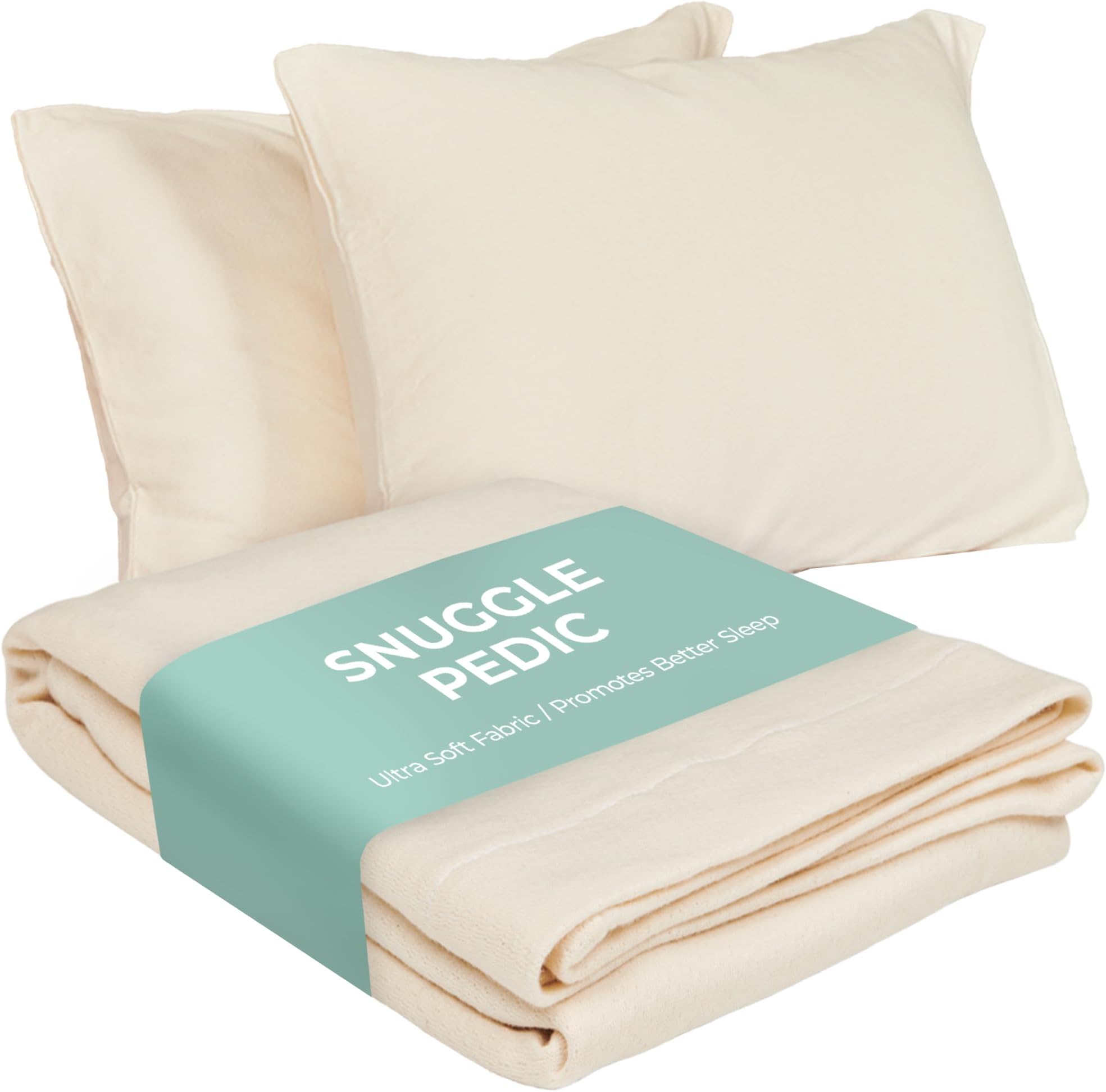 - Snuggle-Pedic Pillow Case - Standard 20" x 26" White Pillow Cases w/Breathable Stretch Knit Cotton
