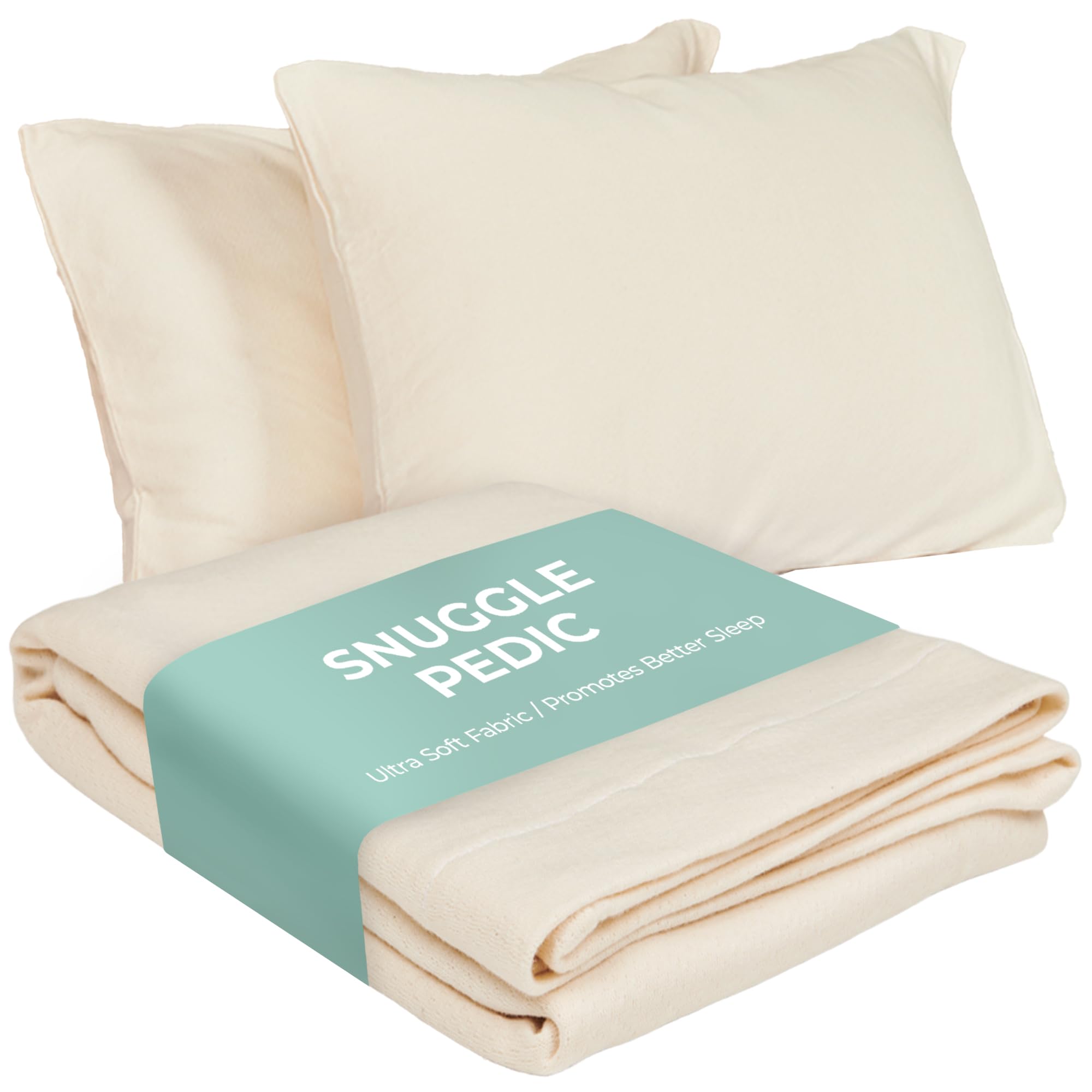 - Snuggle-Pedic Pillow Case - Standard 20" x 26" White Pillow Cases w/Breathable Stretch Knit Cotton