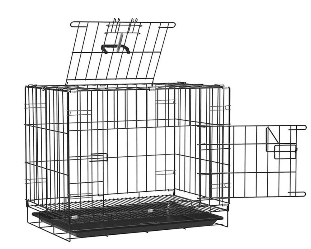 PSK PET MART Folding Metal Dog Cage With Paw Protector Easy To Move With Removable Tray Iron Cage For Dog & Rabbit (24 Inch Cage),Black (B0BM6DBNW3) Amazon Price History, Amazon Price Tracker