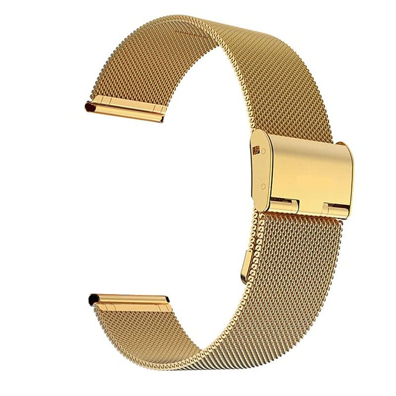 Ewatchaccessories 22mm stainless Steel Golden Interchangeble Watchband Strap Mesh Bracelet Adjustable Metal Strap-3 (B0B685KLL4) Amazon Price History, Amazon Price Tracker