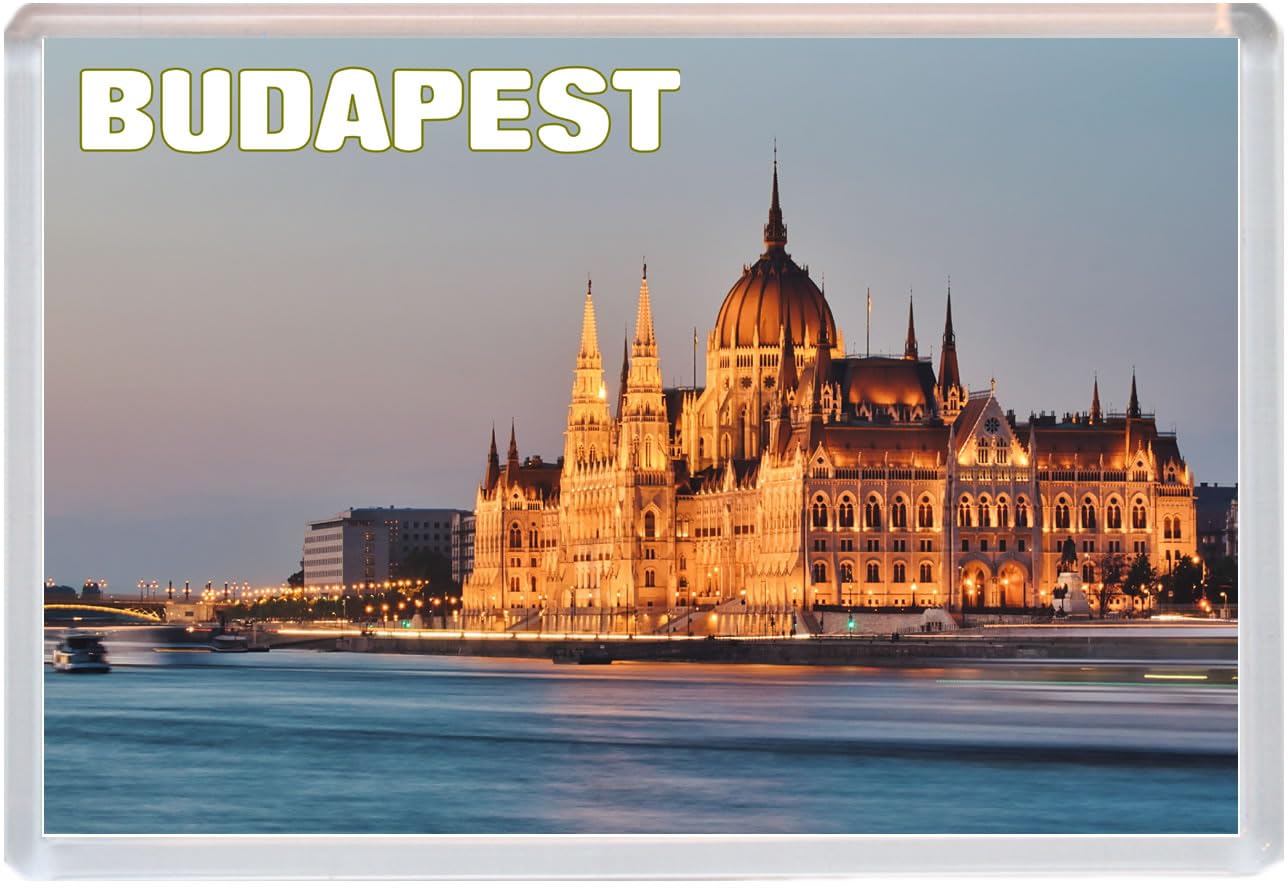 Baked Bean Store Multicolor Budapest - Hungary - Jumbo Fridge Magnet 96 X 67Mm Bbsfhm1525
