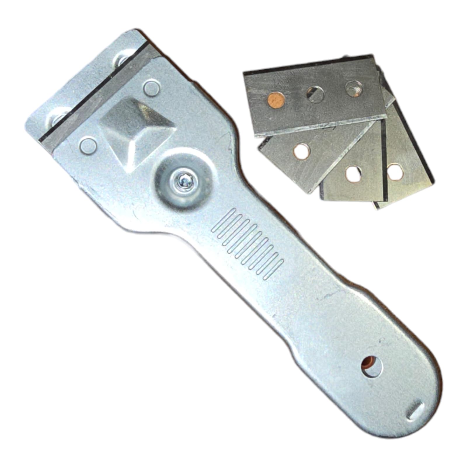 PARENCE. - Scraper for Ceramic Plates with 5 Blades - Multi-Purpose, Universal - Stubborn Dirt, Paint, Sealant - 22.5 x 7.5 x 1.5 cm