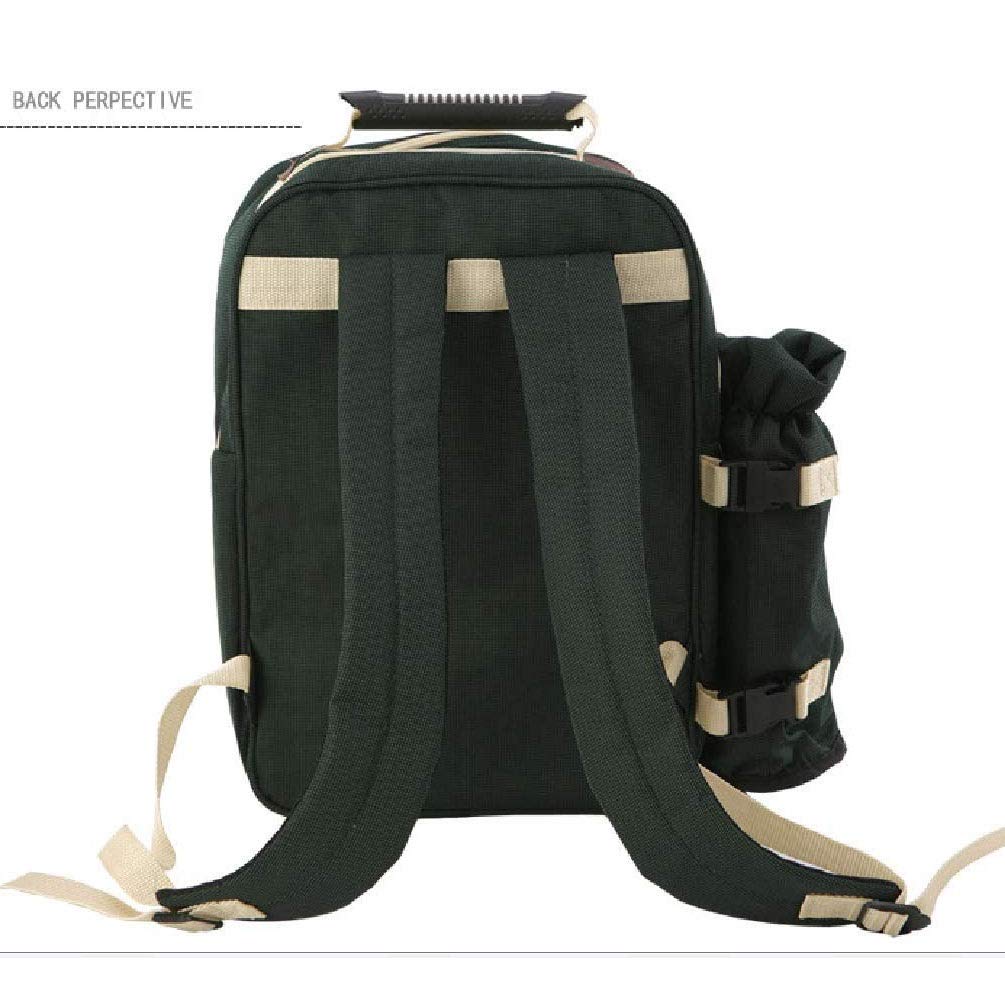 Borsa da Picnic per Quattro Persone, Campeggio Portatile e Zaino da Campeggio, utilizzato per Il Cibo da Mantenere Caldo o Freddo, utilizzato per Picnic/all'aperto/Barbecue/Campeggio /