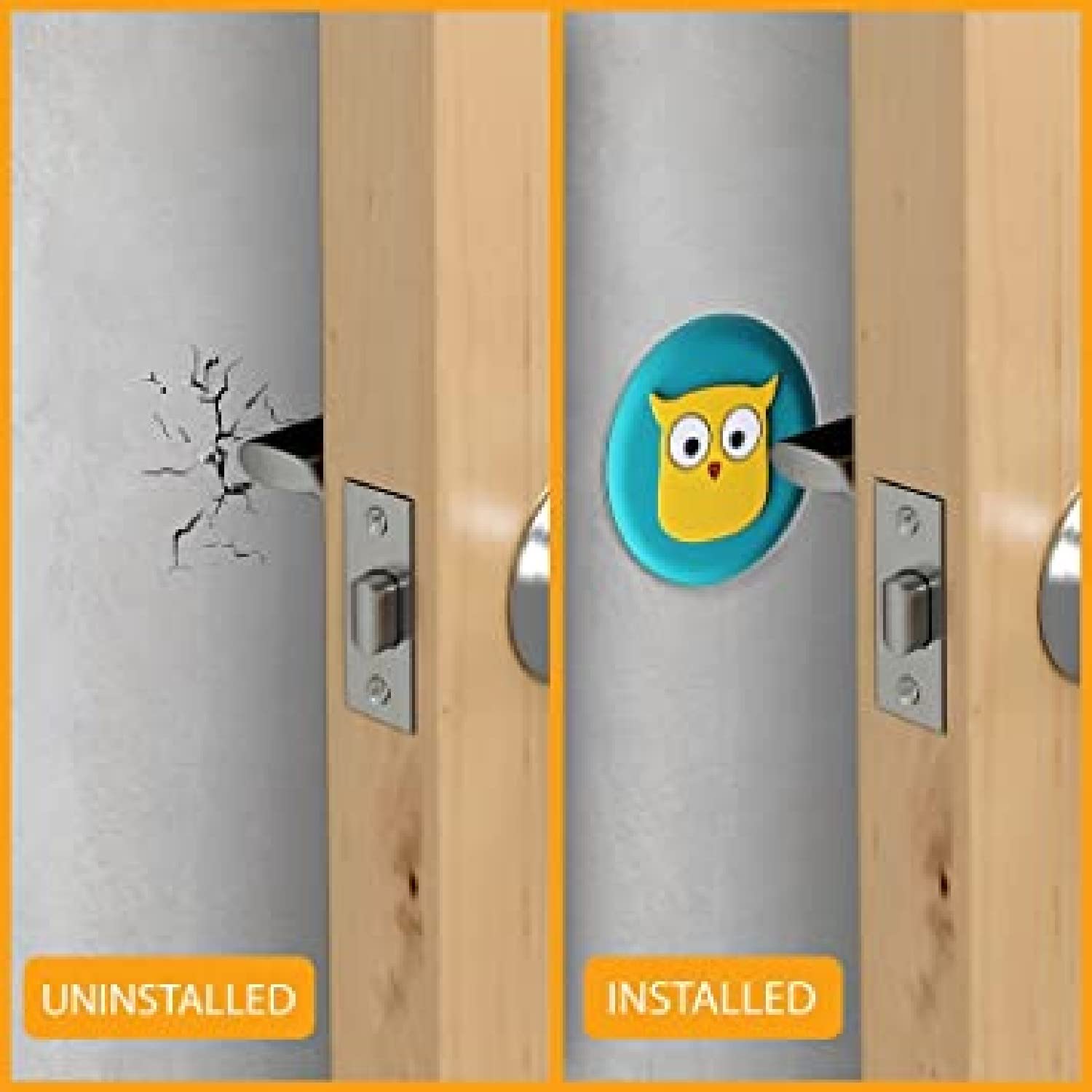 ARQIVO® Door Stop Wall Protector, Cartoon Silicone Crash pad, Used for Wall Protection and Muffler, Door Handle, Refrigerator Door, Cabinet (Pack of 2) 2