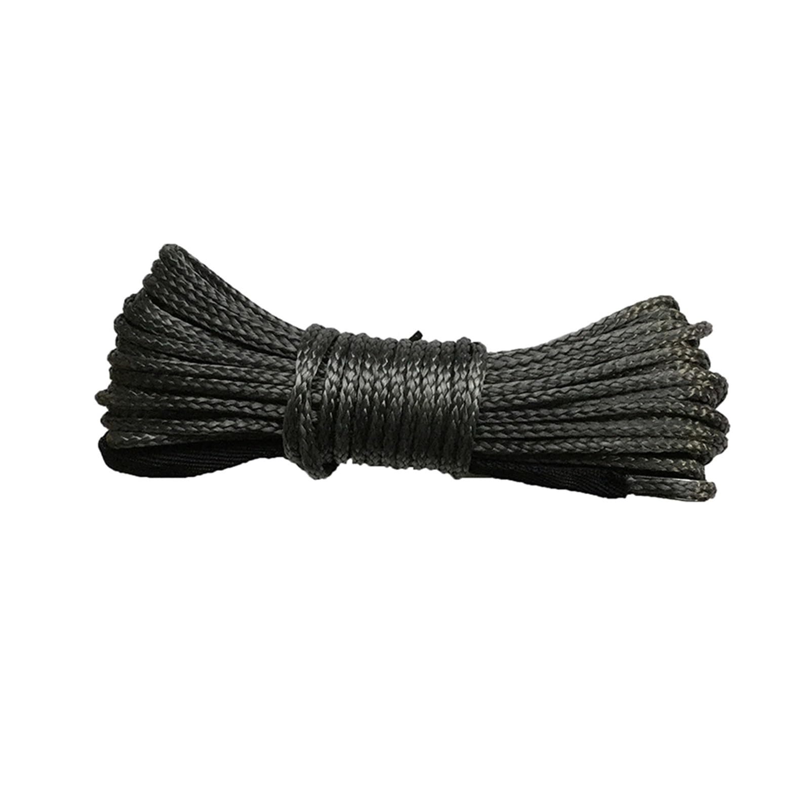 Edede Nero Winch Rope, Synthetic Winch Line Cable Rope 6Mm X 15M Synthetic Pulling Winch Line Uhmwpe 12 Strand Recovery Cable(Nero)
