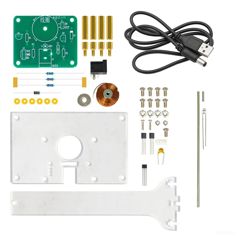 Kit de práctica de soldadura electrónica y oscilación con cable de alimentación para bricolaje