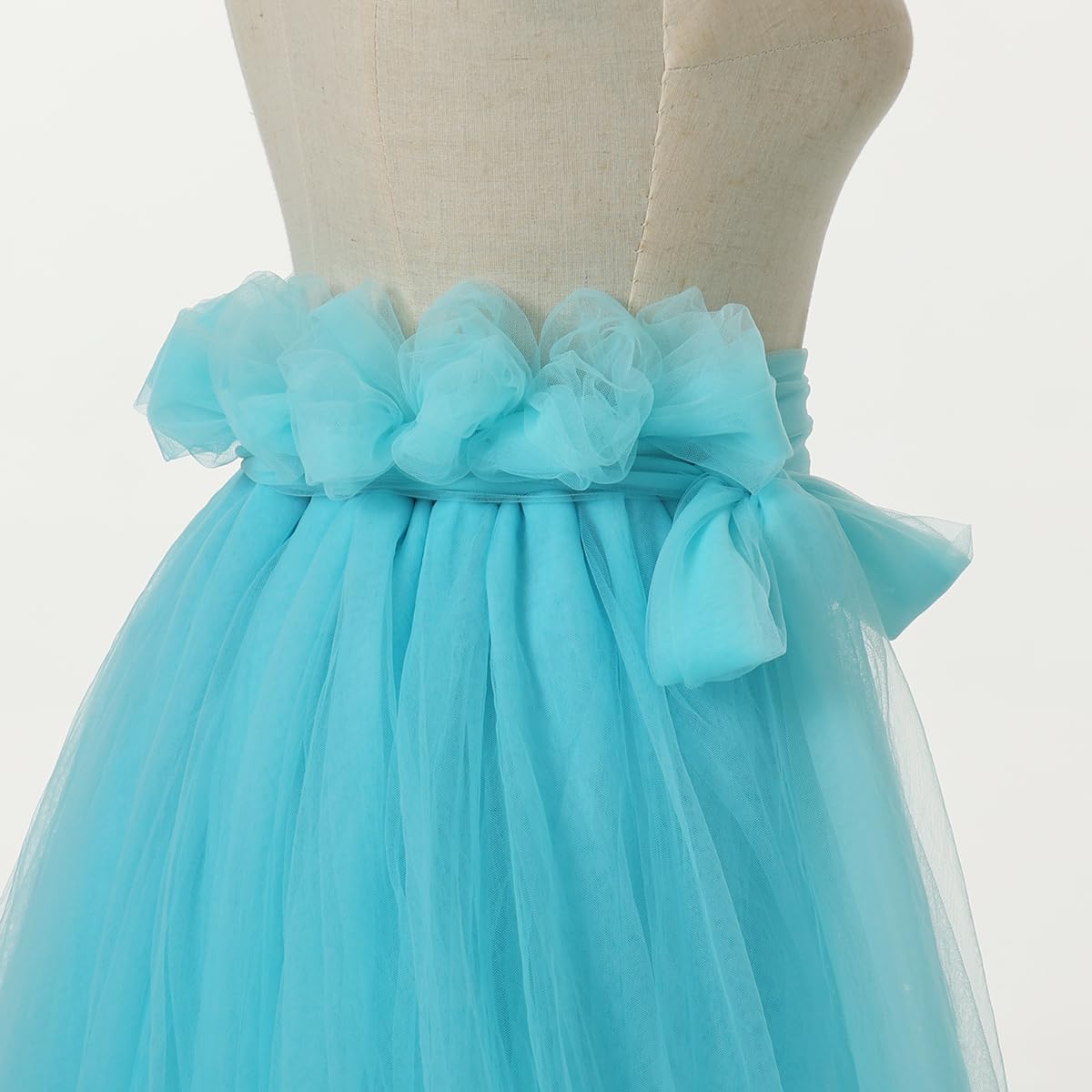 GRACEART Jupe Longue de Mariée en Tulle pour Femme avec Nœud pour Mariage