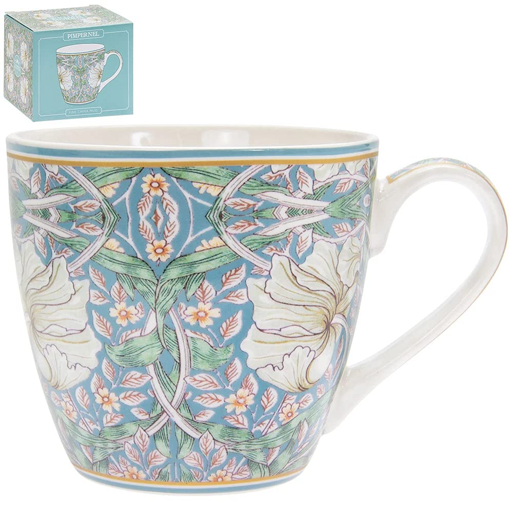 The Leonardo CollectionLP94401 Pimpernel Pastel Breakfast Mug, William Morris Pattern, Fine China, 13x10x10cm, Boxed