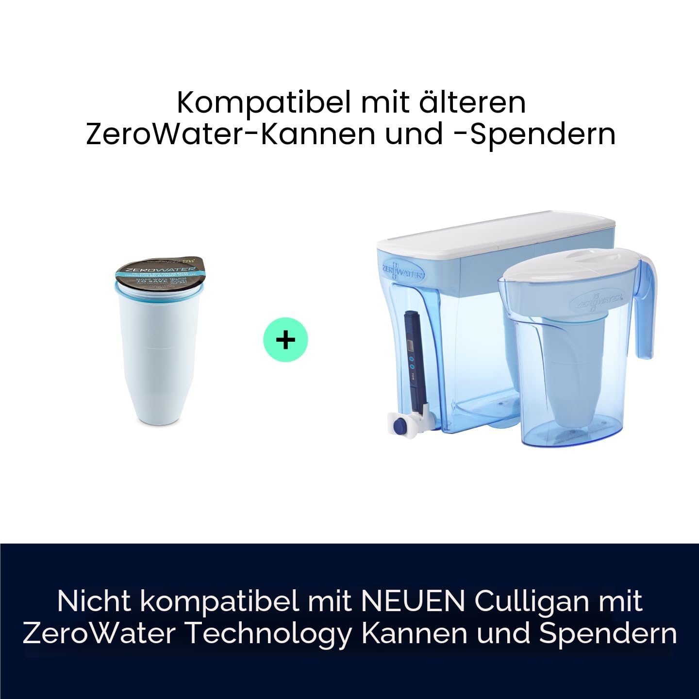 Zerowater 5-Stufiger Wasserfilter Ersatz, Wasseraufbereiter Trinkwasser - NSF-Zertifiziert zur Reduzierung von Blei, Anderen Schwermetallen und PFOA/PFOS - Wasserfilter Kartuschen 4er-Pack, Weiß