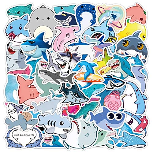 iDream Self-Adhesive Shark Theme Stickers (Set of 50) – Ocean Animal Decals for Kids, Waterproof, Durable, Vibrant, Ideal for Laptops, Water Bottles, Walls, Scrapbooks, Gifts and More-image-19