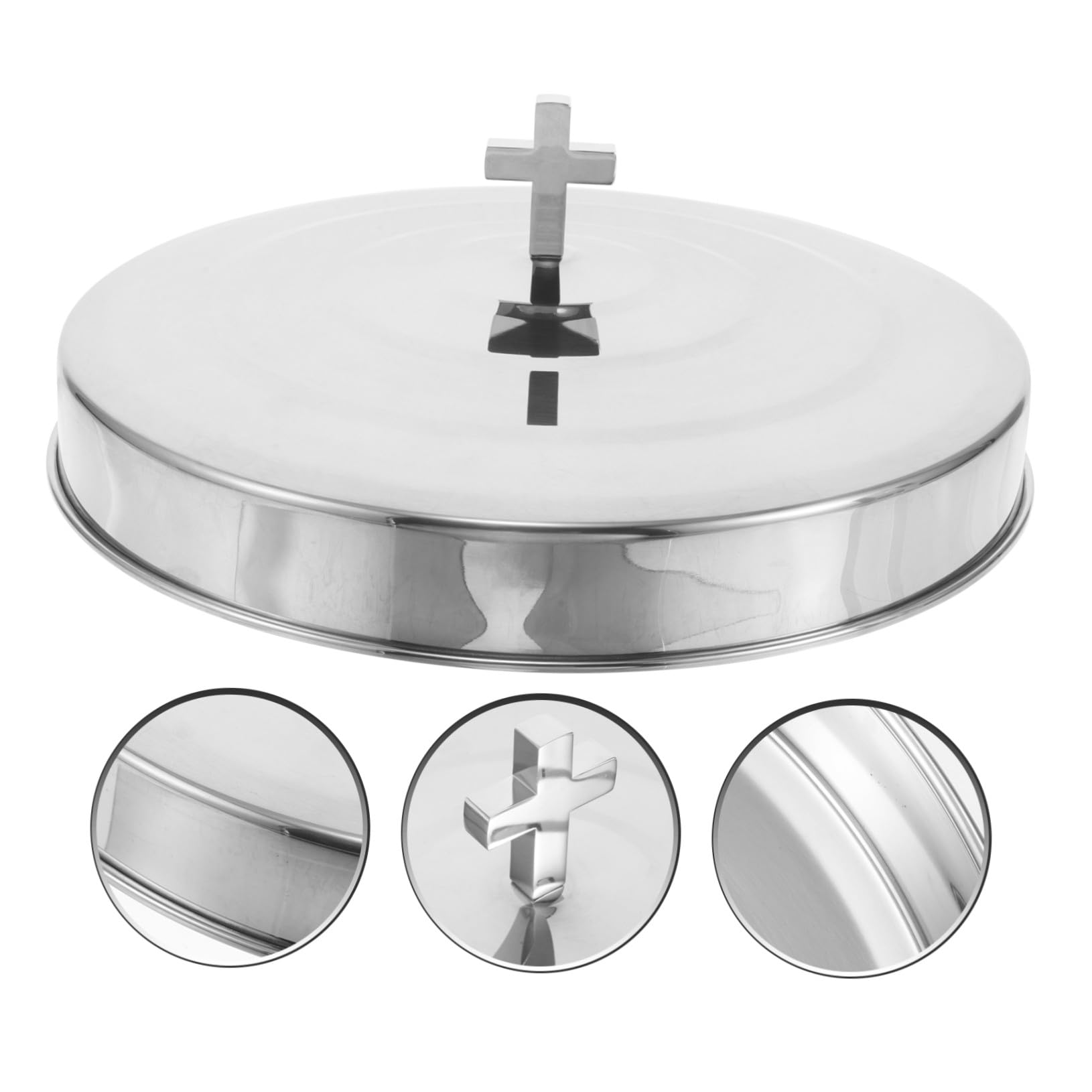 Tablett Aus Edelstahl Für Kommunion Metall-kuchenform Für Tischdekoration Multifunktionaler Teller Aus Edelstahl Passend Für Religiöse Zwecke Und Feiern