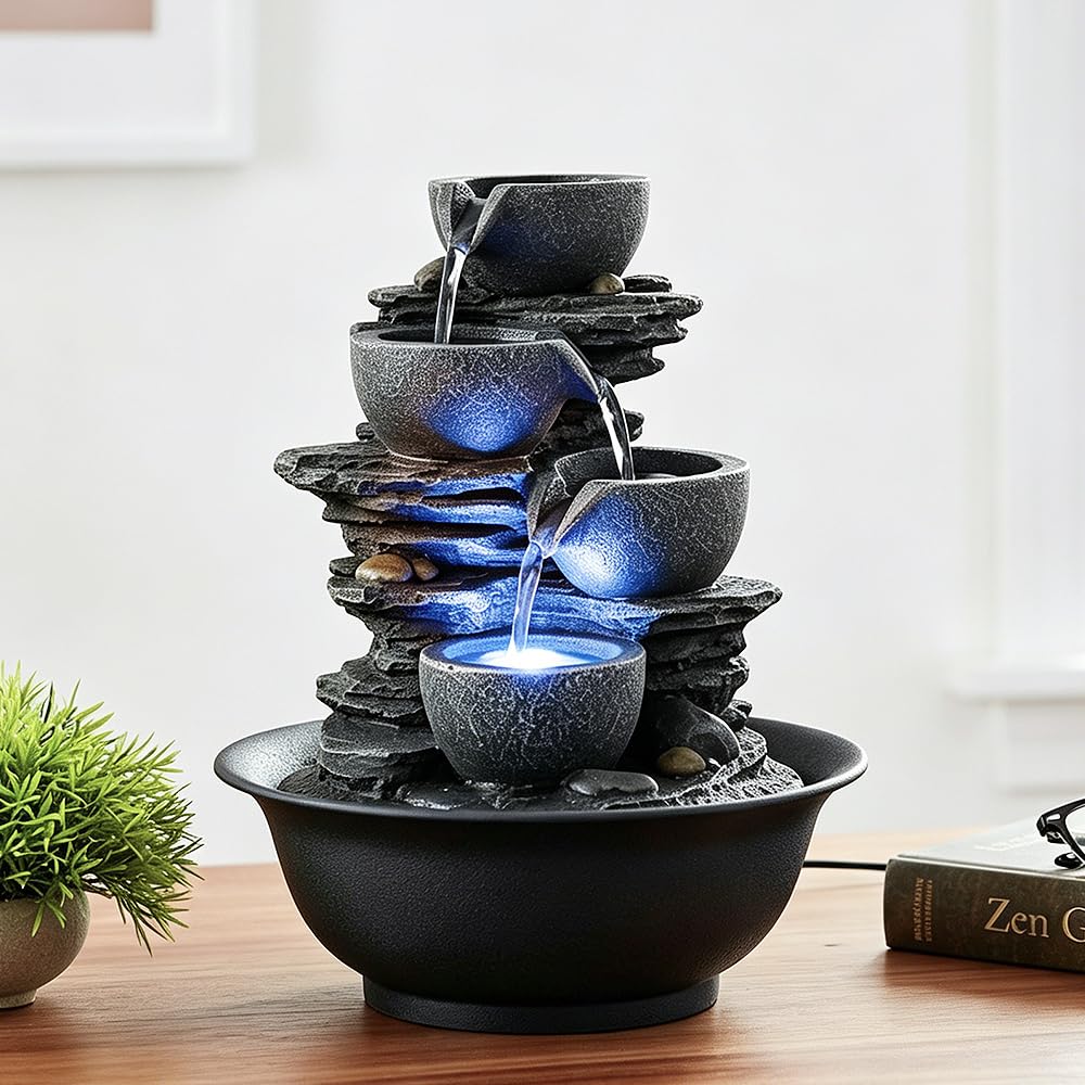 xpiyaer 10.6” High Tabletop Water Fountain